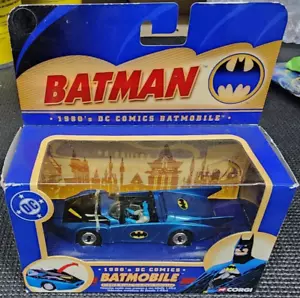 Corgi Batman - 1980s Dc Comics - Blue Batmobile - 1:43 Diecast Car - Picture 1 of 2