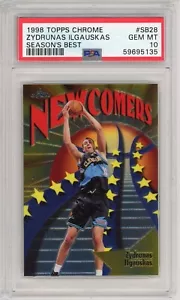 1998 Topps Chrome #SB28 Zydrunas Ilgauskas - Season's Best - POP 3 - PSA 10 - Picture 1 of 2