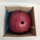 Vtg Columbia Lite Dot 8M63248 Red Swirl Bowling Ball, 12 Lb Weight, Box Included