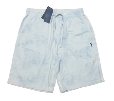 Мужские синие хлопчатобумажные льняные махровые шорты Polo Ralph Lauren Multi Cloud - Изображение 1 из 2
