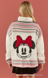 Forever 21 Disney Minnie Mouse Sweater/Jacket Size Large  - Picture 1 of 18