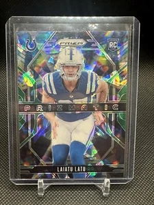 Laiatu Latu 2024 Panini Prizm #5 Prizmatic Green Ice Prizm Rookie (RC) - Picture 1 of 10