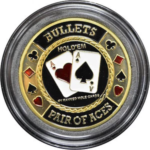 CUBIERTA PROTECTORA DE CARTAS DE PÓQUER de casino BALAS - Imagen 1 de 1