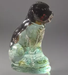 Murano? Bernhardiner? Glas Hund Figur tolle Farbe 4,5" groß - Bild 1 von 6