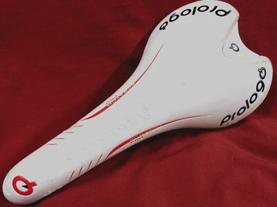 Sillín blanco Prologo Scratch Pro AD 456 2011 con rieles STN de acero Foto 1 de 4