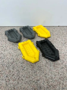 5 LEGO Boat Rubber Raft Small Black Yellow Dark Gray - Picture 1 of 1