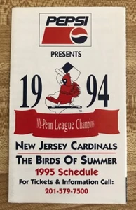 1994 New Jersey Cardinals Baseball Schedule - Picture 1 of 2