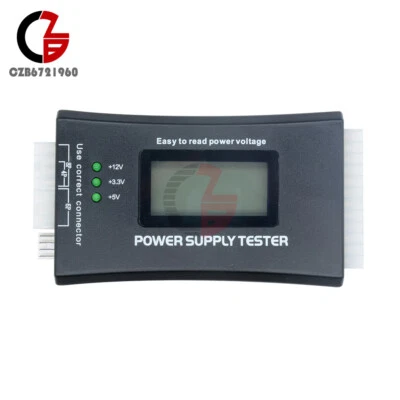 Power Supply Tester 20 24 Pin Sata LCD PSU HD ATX BTX Voltage Test Source New - Image 1 of 4