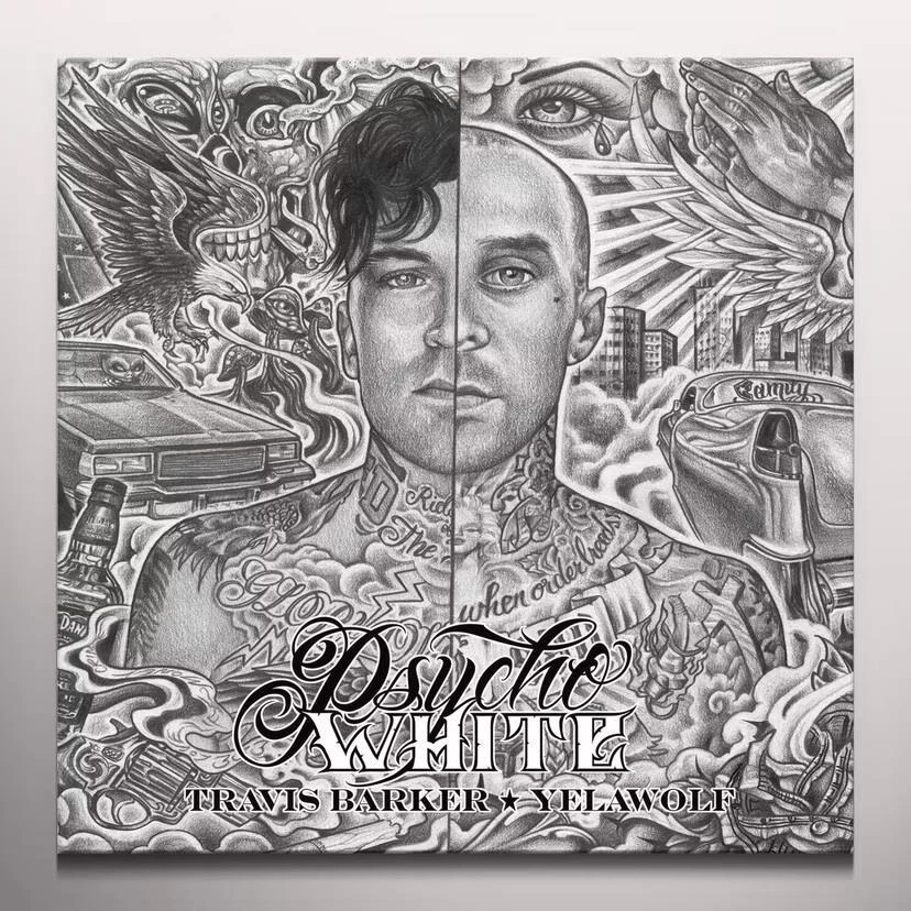 TRAVIS BARKER & YELAWOLF PSYCHO WHITE (2014) BRAND NEW SEALED VINYL LP - Image 1 of 1