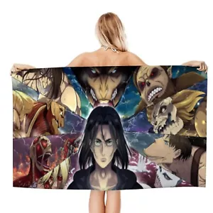 Attack On Titan Gifts Beach Towel for Women Girl Or Boys Birthday   30.7"*51.2" - Picture 1 of 7