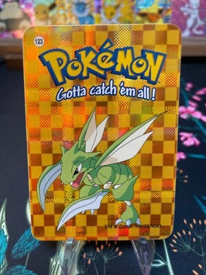 Scyther #123 -  Vintage Vending Machine Prism Sticker 2000 - Pokemon Card - Image 1 of 2
