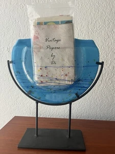 Struttura in vetro astratto blu e acrilico DH 2019 con funzionalità - Foto 1 di 7