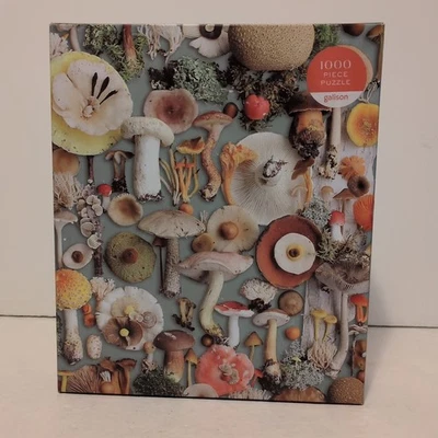 Foraged Edible Mushroom Color Plant 1000 Piece Jigsaw Puzzle Galison Complete - Image 1 of 4
