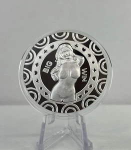 1 oz Silver Round .999 Fine Poker Chip “Big Win” Adult Novelty Collectible - Picture 1 of 5