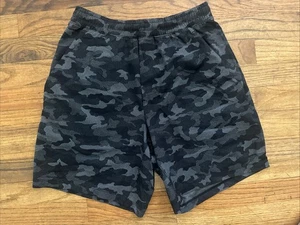 Lululemon Surge Short Camouflage ungefüttert sportlich Laufen 7" Herren Gr. S schwarz/grau - Bild 1 von 4