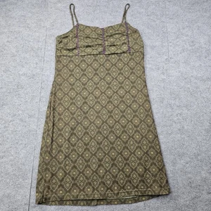 Vintage Y2K Dress Womens Large Green Boho Whimsigoth Fairy Grunge Whimsical - Picture 1 of 7