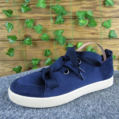 Koolaburra by UGG Penley Boys 2 Navy Blue Canvas Suede Lace-Up Casual Sneakers - Image 1 of 4