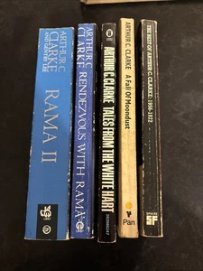Arthur C. Clarke Vintage Sci-Fi 5 Book Paperback Lot Tales Rama II 1972–1993 - Picture 1 of 18