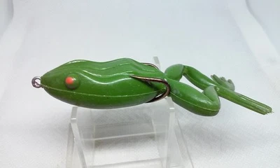 Señuelo de pesca de colección a prueba de enganches rana verde 3 3/4" hueco suave sin malezas Topwater 3/8z Foto 1 de 4