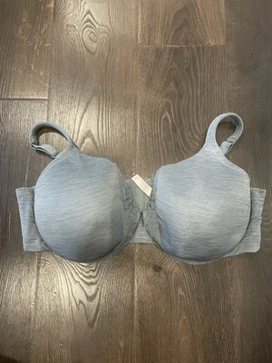 Sutiã Cacique Underwire levemente forrado cobertura total azul tamanho 46DD Lane Bryant - Imagem 1 de 4
