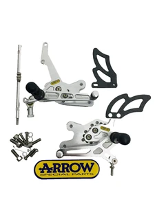 VERSTELLBARE FUSSRASTEN SUZUKI GSX-R 1000 2007 ARROW RACING ALUMINIUM CD 11131SPA - Bild 1 von 5