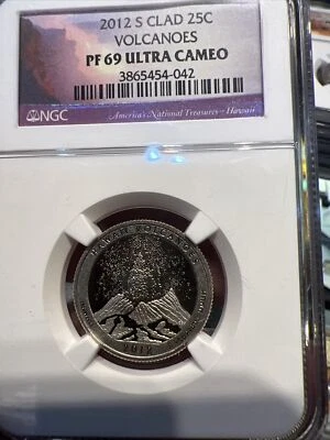 2012S Clad Volcanoes Ultra Cameo PF69 25C Quarter - Image 1 of 4