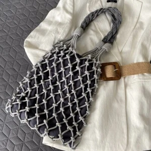 Women Boho Woven Handbag Summer Beach Cotton Tote Rope Bag Shoulder Bags - Picture 1 of 13