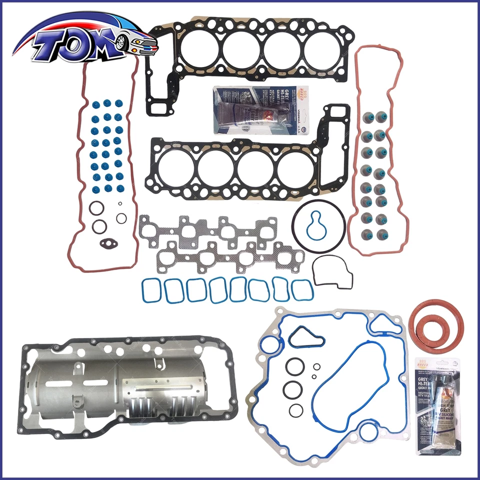 Juego completo de cárter de aceite de junta para Jeep Commander Dodge Dakota Chrysler 2004-2007 4,7 L Foto 1 de 3