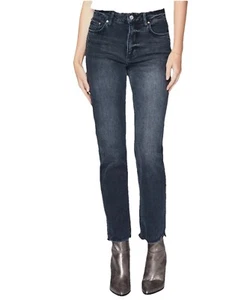 Paige Stella Straight Black Shore Distressed Denim Leg Jeans Damengröße 29 neu mit Etikett - Bild 1 von 4