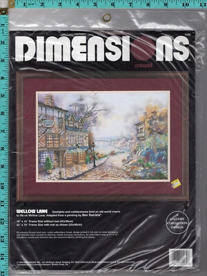 "Wellow Lane" ©1994 Dimensions Crewel Embroidery Kit # 1430 NEW SEALED - Image 1 of 4