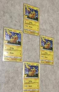 pikachu card promo holo (limited edition) qty 4 25 anniversary pokemon - Picture 1 of 2