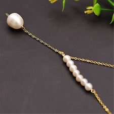Baroque Natural Freshwater Pearl Necklace 18 Inches Gift Accessories Cultured