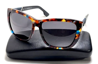 Gafas de sol para mujer DIESEL DL0089 Col. 52A marrón negro cuadrado tortuga Foto 1 de 4