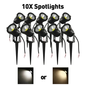 10X 12V Spotlights 5W LED COB Forntyard Lawn Warm/Cool White 3000/6000K IP65 - Picture 1 of 12
