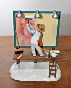 Department 56 Billboard Surprise Snow Village  Painter Figure 55229 With Box - Picture 1 of 10