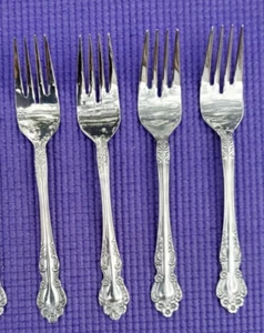4-EKCO Eterna BEAUMONT Stainless Japan SALAD FORKS 6 1/2" - Picture 1 of 4