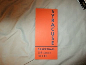 1955-56 SYRACUSE BASKETBALL MEDIA GUIDE Yearbook JIM BROWN Program 1956 AD - Picture 1 of 2