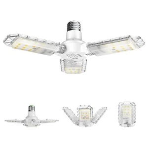 3300LM LED Garage Light 3 Adjustable Panels 30W=300W Deformable Ceiling Fixture - Picture 1 of 12