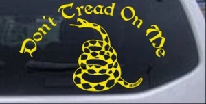 Calcomanía amarilla Gadsden Flag Dont Tread On Me auto camión ventana 8X4.9 - Imagen 1 de 1