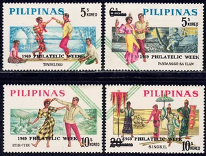 1969 Philippines SC# 1043-1046 - Philatelic Week - Overprint - M-HR - Picture 1 of 2