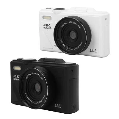 MARKENLOS 4K Digital Camera 64MP UHD 18X Zoom Autofocus Retro Compact Digital Camera W KBY
