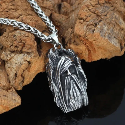 Odin Allfather Pendant – Bearded Norse God Necklace - Image 1 of 2