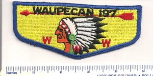 WAUPECAN  LODGE 197  S1c  DBL BASE MATERIAL  FIRST  FLAP  FF  OA  BSA MINT - Picture 1 of 1