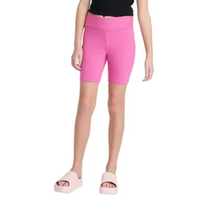 Girls V Waist Bike Shorts art class Pink Size M - Picture 1 of 1
