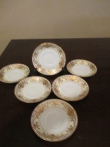 Noritake Christmas Ball 175 Saucer ONLY Gold Trim Set of 6 - Picture 1 of 7