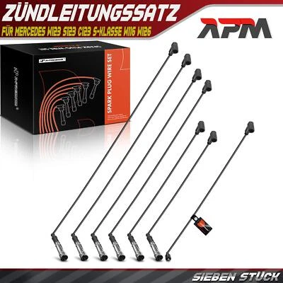 7x Ignition Lead Set Ignition Wire For Mercedes W123 S123 C123 S-Class W116 W126 - Image 1 of 4