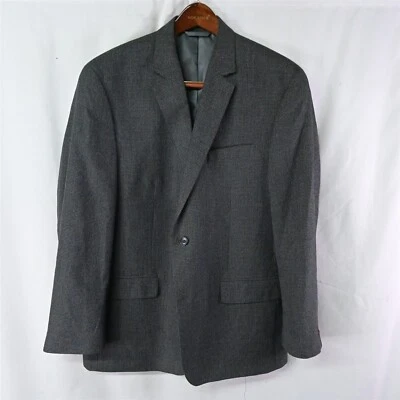 Andrew Fezza 44R Black Woven 2Btn Mens Blazer Suit Jacket Sport Coat - Image 1 of 4