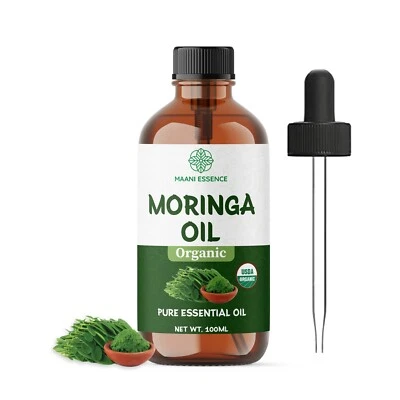 100ML LARGE ORGANIC MORINGA OIL 100% PURE AND NATURAL -NON GMO - MADE IN USA - Image 1 of 4