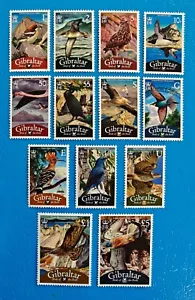 GIBRALTAR 2008 BIRDS 13v set - OWL EAGLE BEE EATER FLAMINGO - bird stamps MNH - Picture 1 of 1