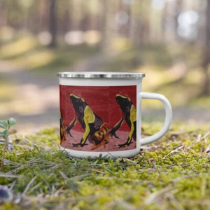 February's Frog Enamel Mug - Picture 1 of 1